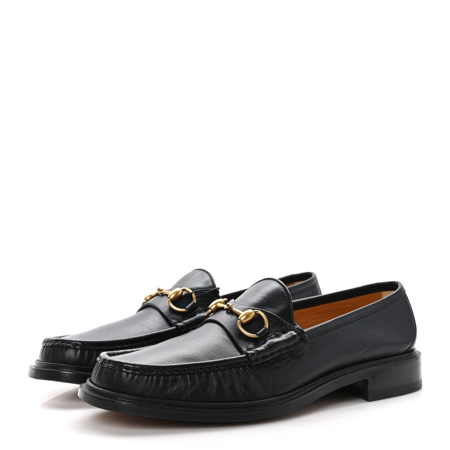 Gucci Mandala Goatskin Mens Horsebit Loafers 10 Black 3 of 8