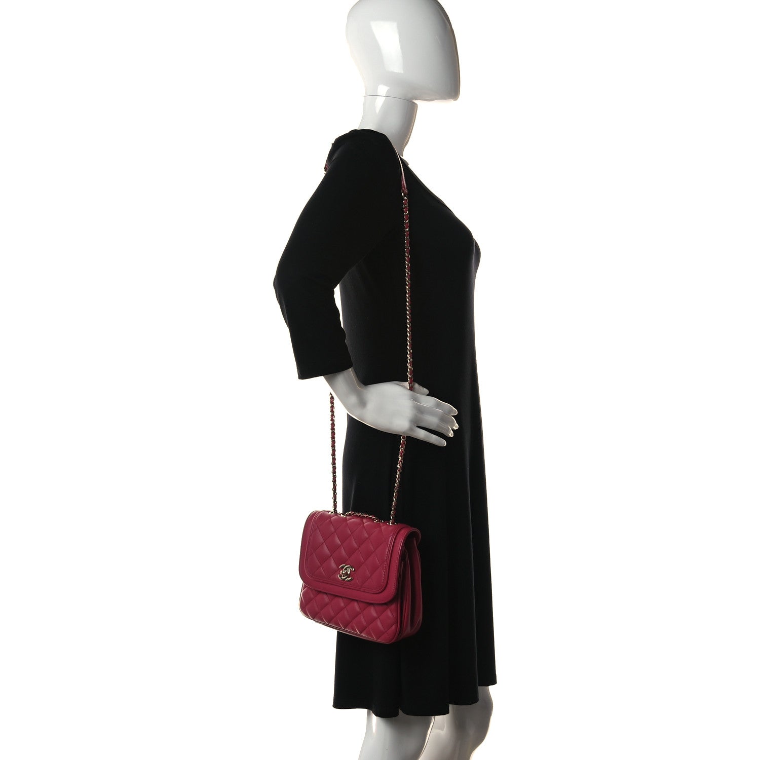 Chanel Lambskin Quilted Small Lovely Day Flap Pink 2 of 15