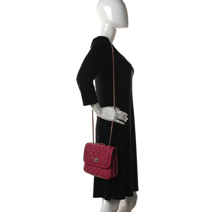 Chanel Lambskin Quilted Small Lovely Day Flap Pink 2 of 15