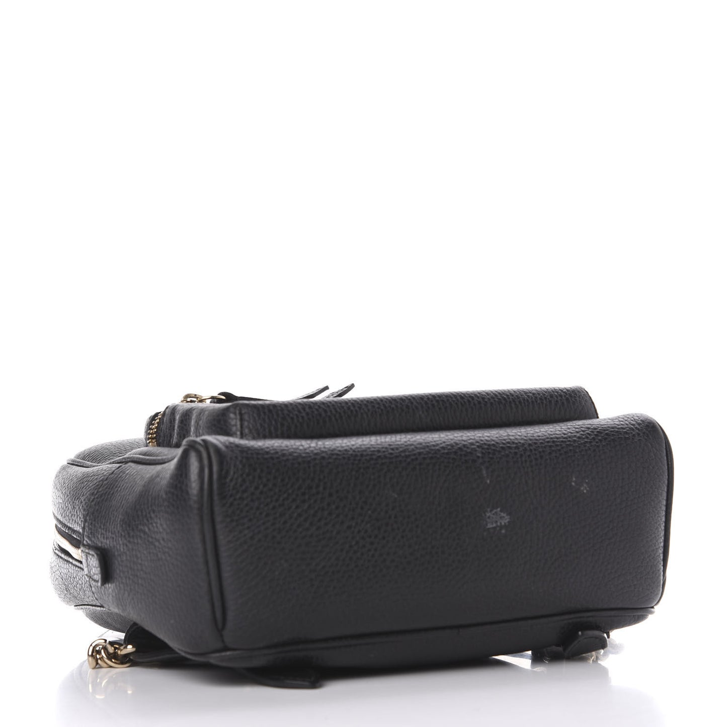 Pebbled Calfskin Soho Chain Backpack Black