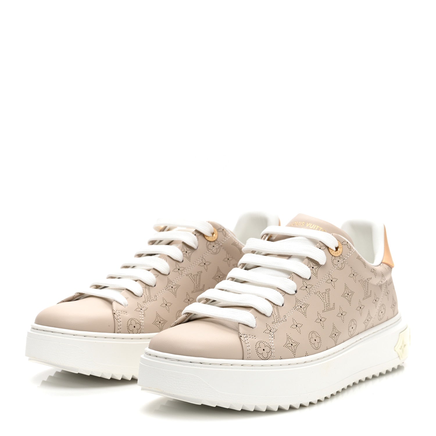 Louis Vuitton Calfskin Mahina Monogram Time Out Sneakers 39 Galet 3 of 10