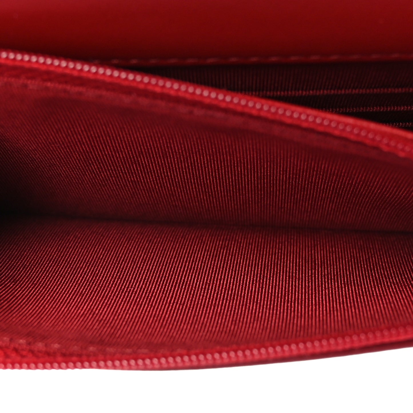 Lambskin Quilted Wallet On Chain WOC Red