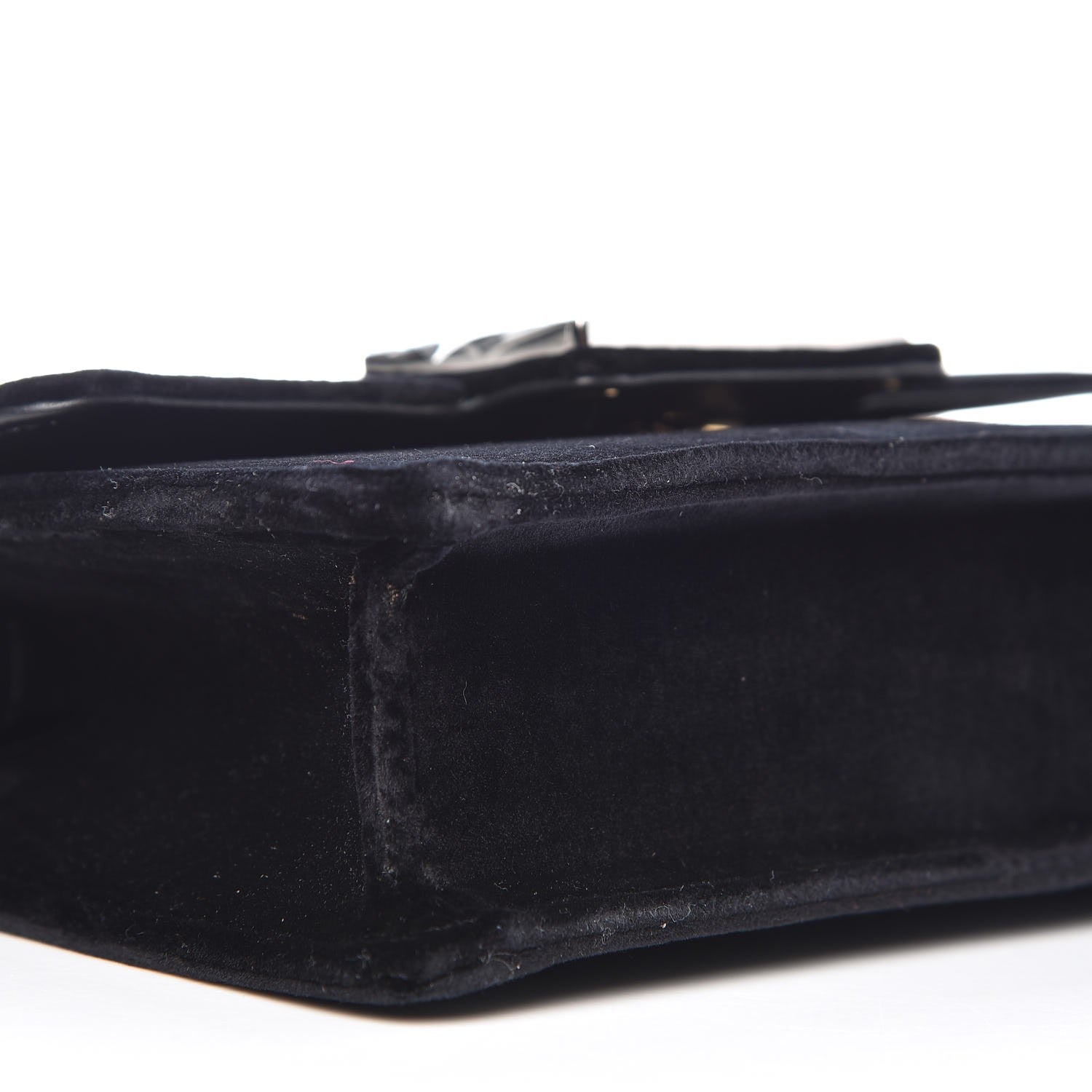 Gucci Velvet Crystal Square G Shoulder Bag Black 8 of 9