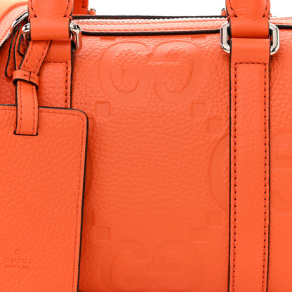 Gucci Piuma Calfskin Jumbo GG Embossed Mini Duffle Bag Good Orange 8 of 10