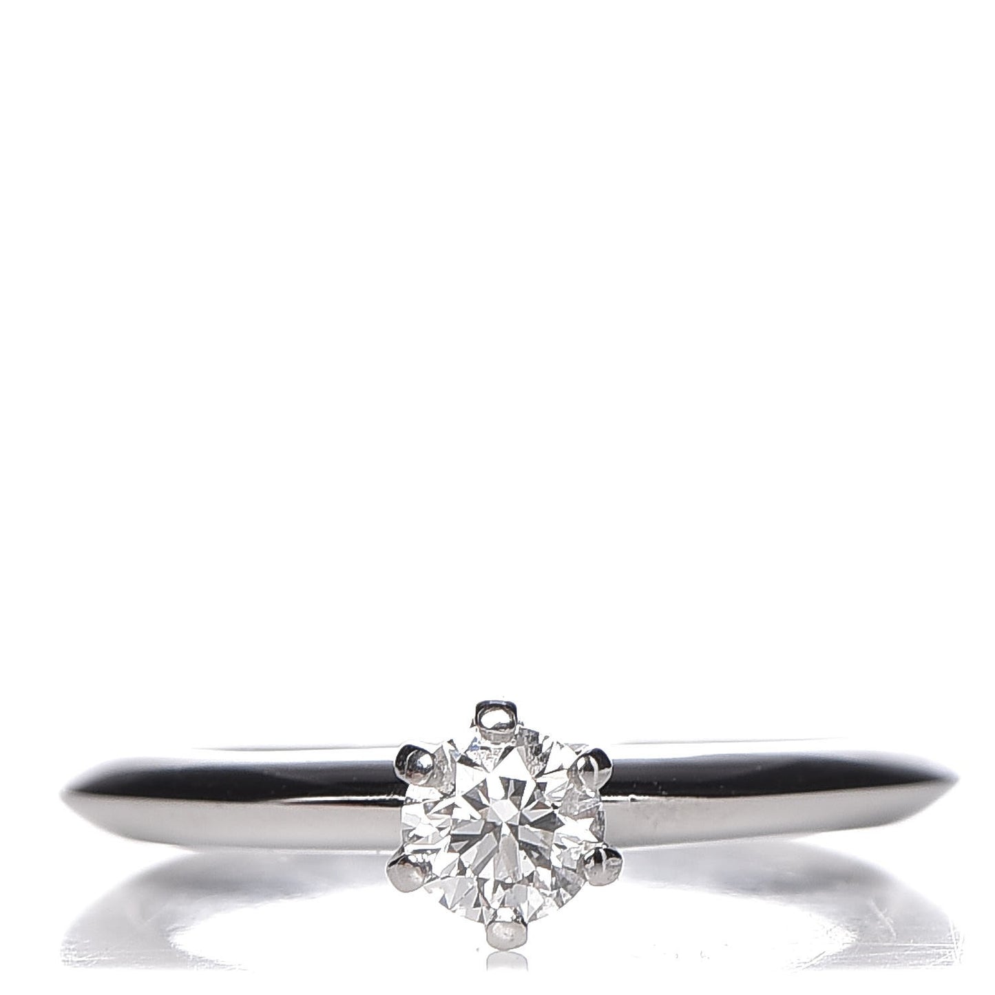 Platinum Diamond .31ct Solitaire Engagement Ring 52 6