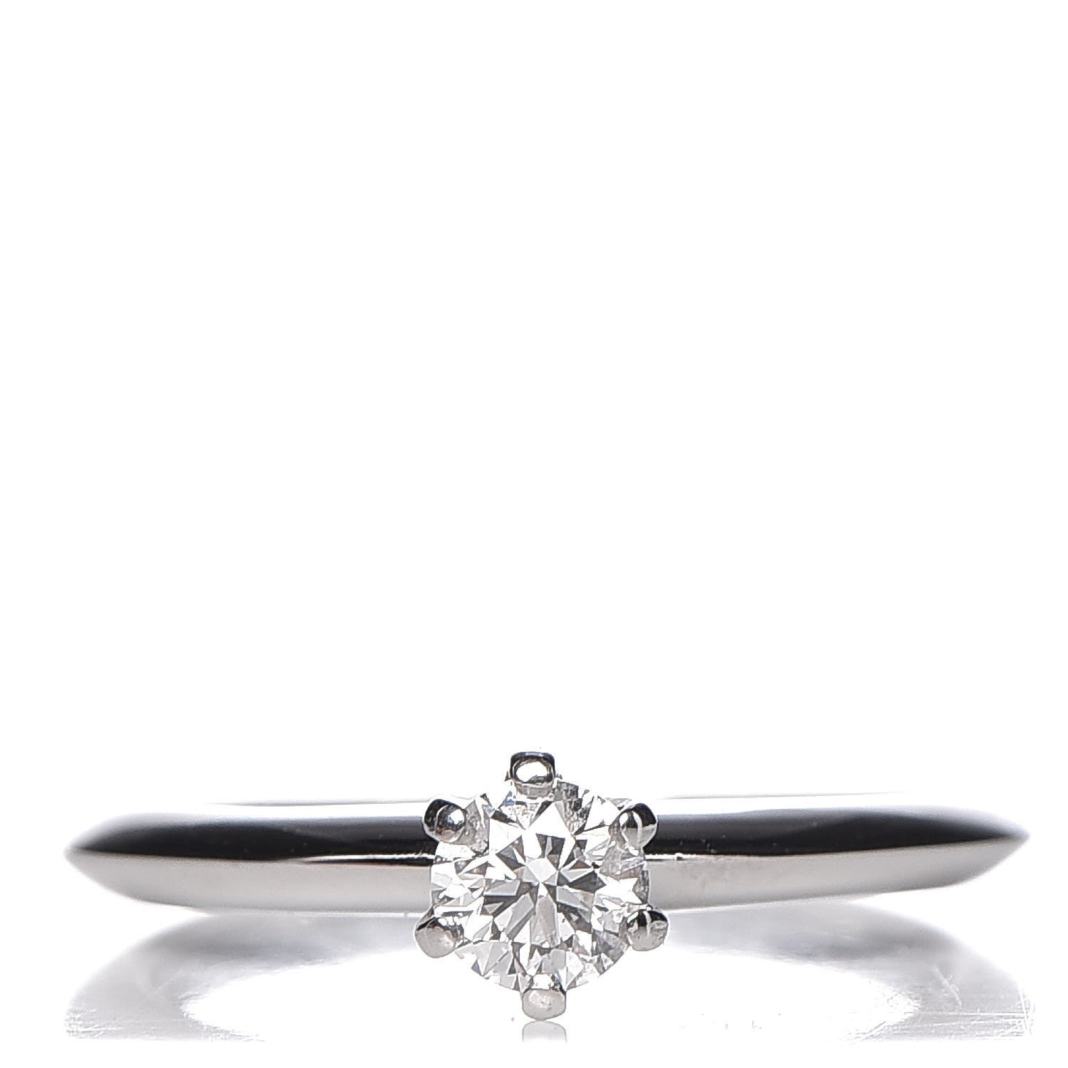 Tiffany Platinum Diamond .31ct Solitaire Engagement Ring 52 6 1 of 5