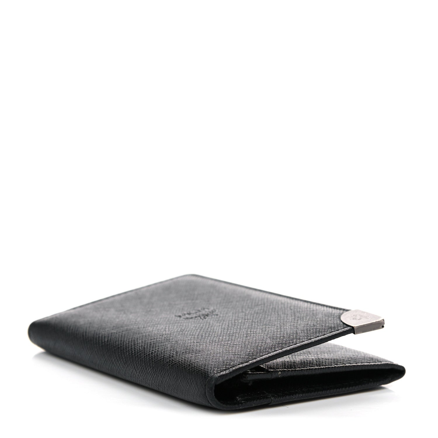 MCM Saffiano Bi-Fold Vertical Wallet Black 4 of 11