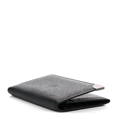 MCM Saffiano Bi-Fold Vertical Wallet Black 4 of 11