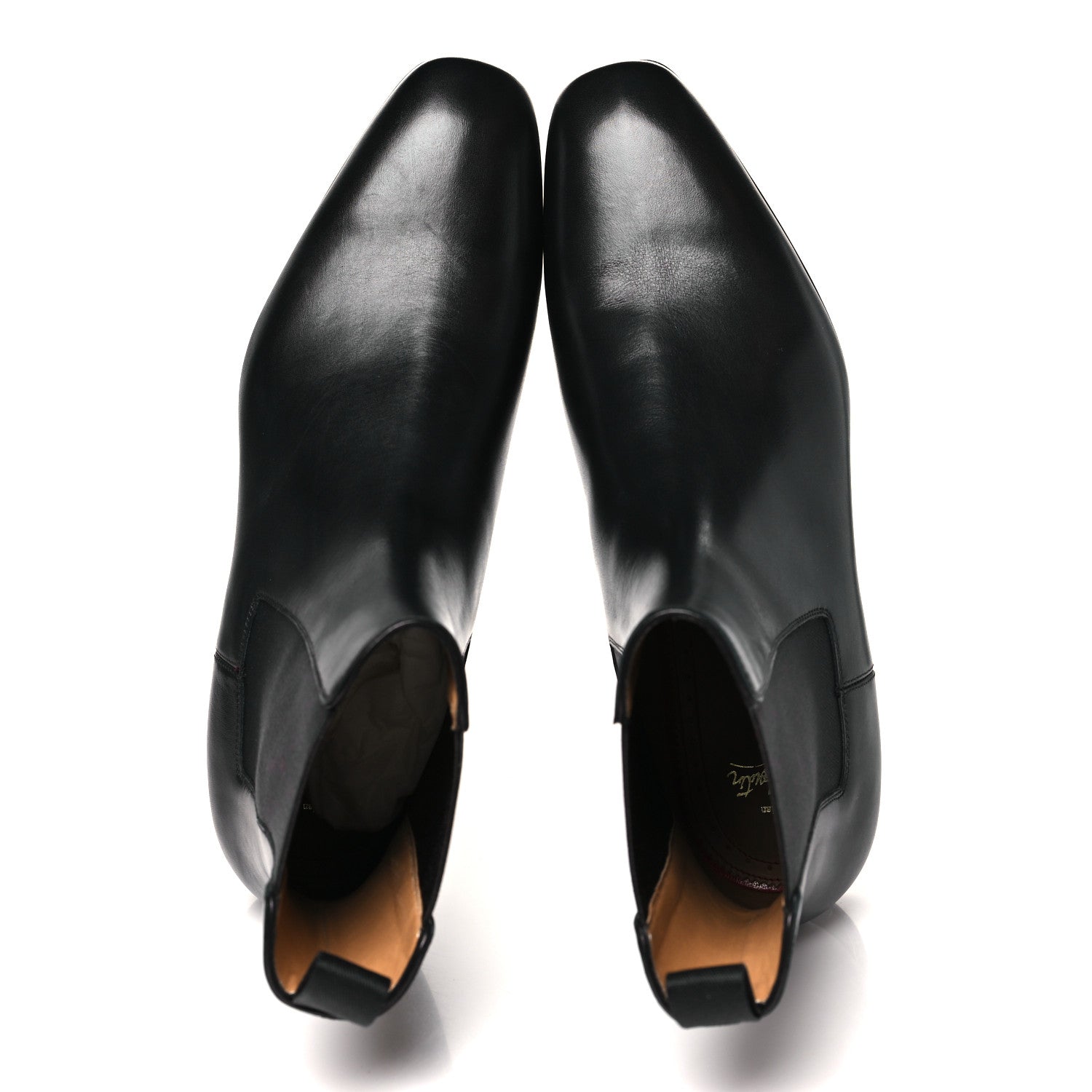 Christian Louboutin Calfskin Mens Roadie Flat Chelsea Boots 42.5 Black 2 of 9