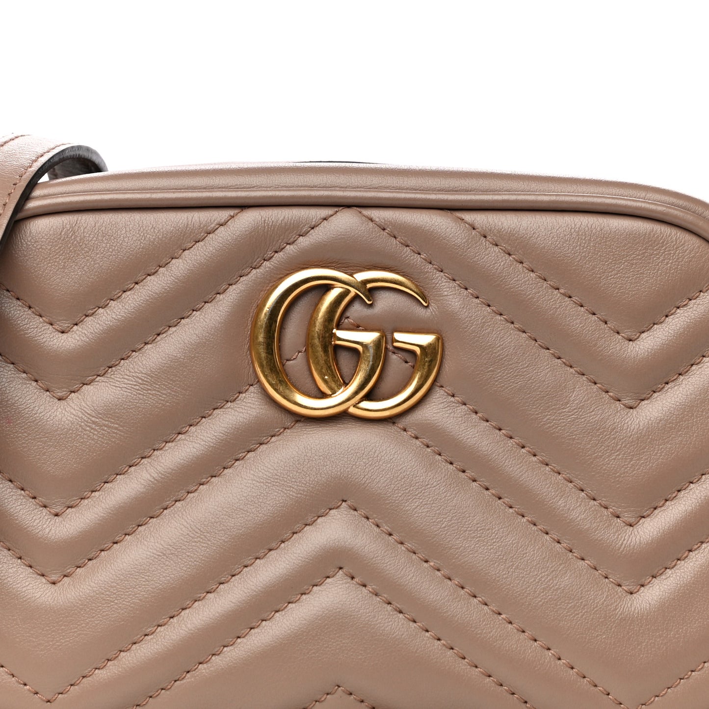 Calfskin Matelasse Mini GG Marmont Chain Shoulder Bag Porcelain Rose