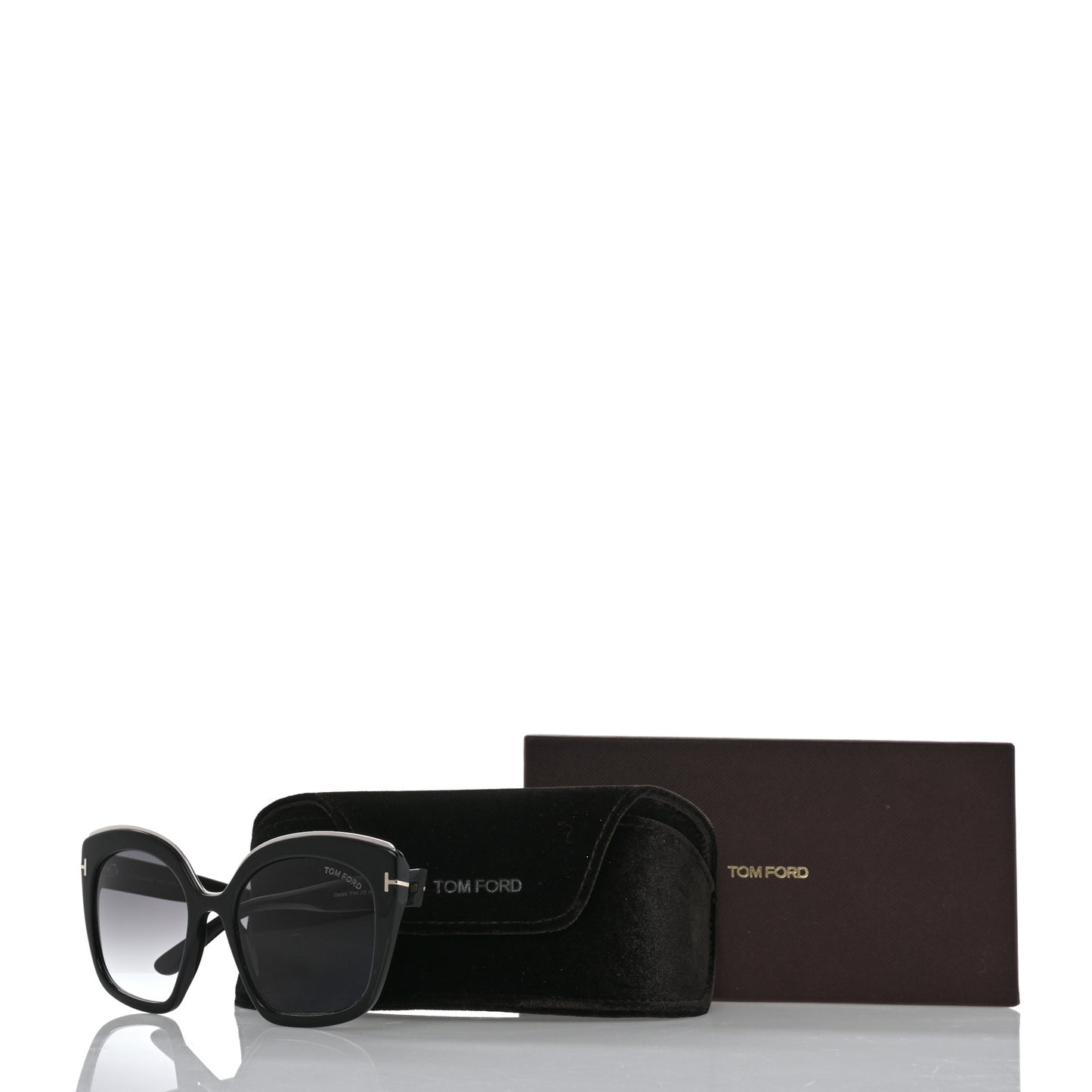 Acetate Chantalle Butterfly Sunglasses TF944 Black