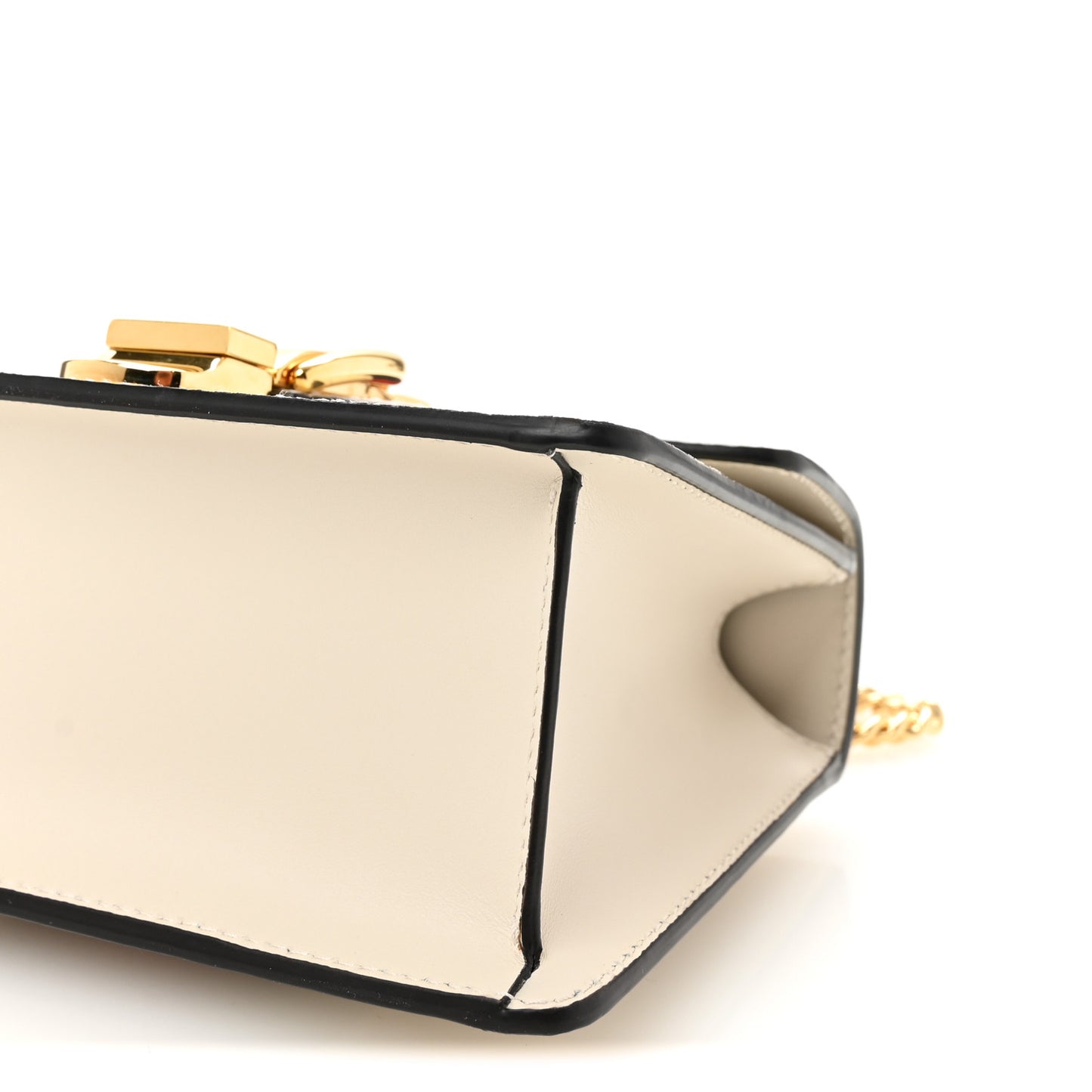 Calfskin Mini Sylvie Chain Shoulder Bag White