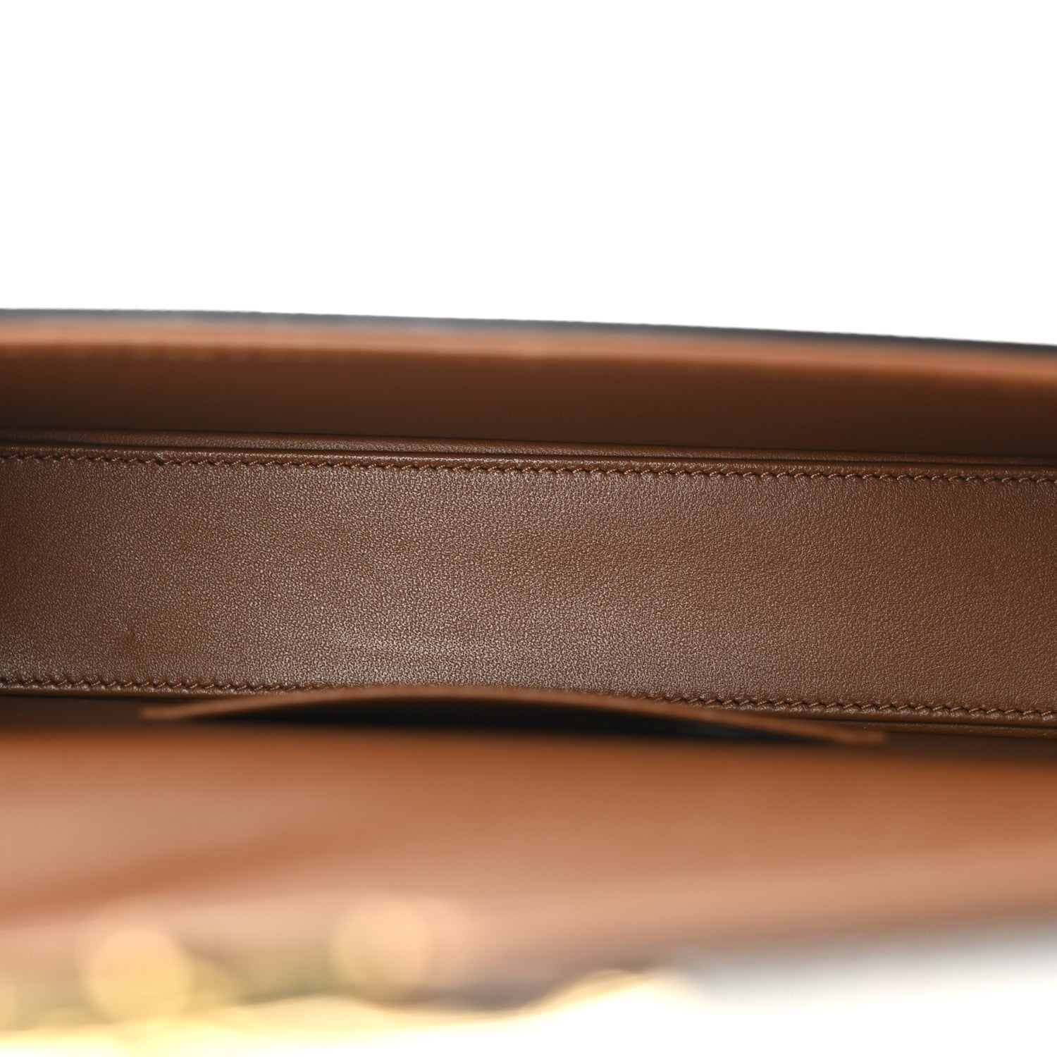 Celine Canvas Calfskin Triomphe Box Top Handle Bag Tan 5 of 11