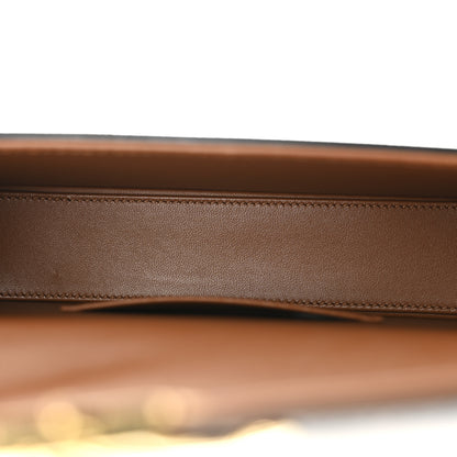 Celine Canvas Calfskin Triomphe Box Top Handle Bag Tan 5 of 11