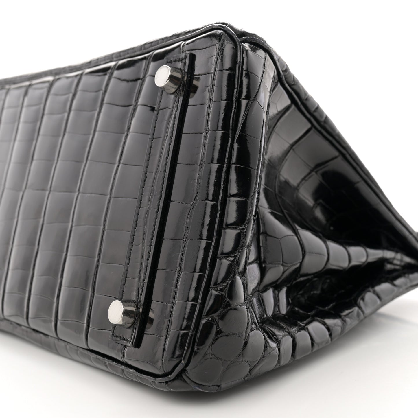 Shiny Niloticus Crocodile Birkin 30 Black