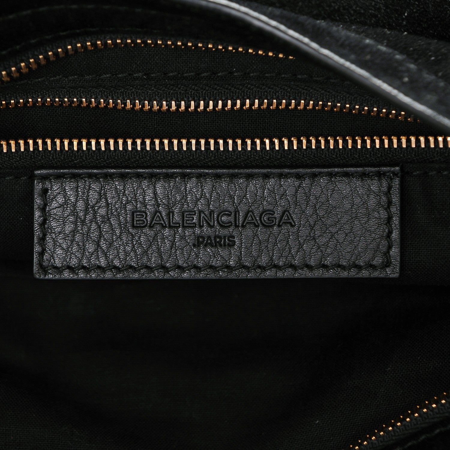 Balenciaga Baby Daim Gold Metallic Edge Hardware City Black 6 of 7