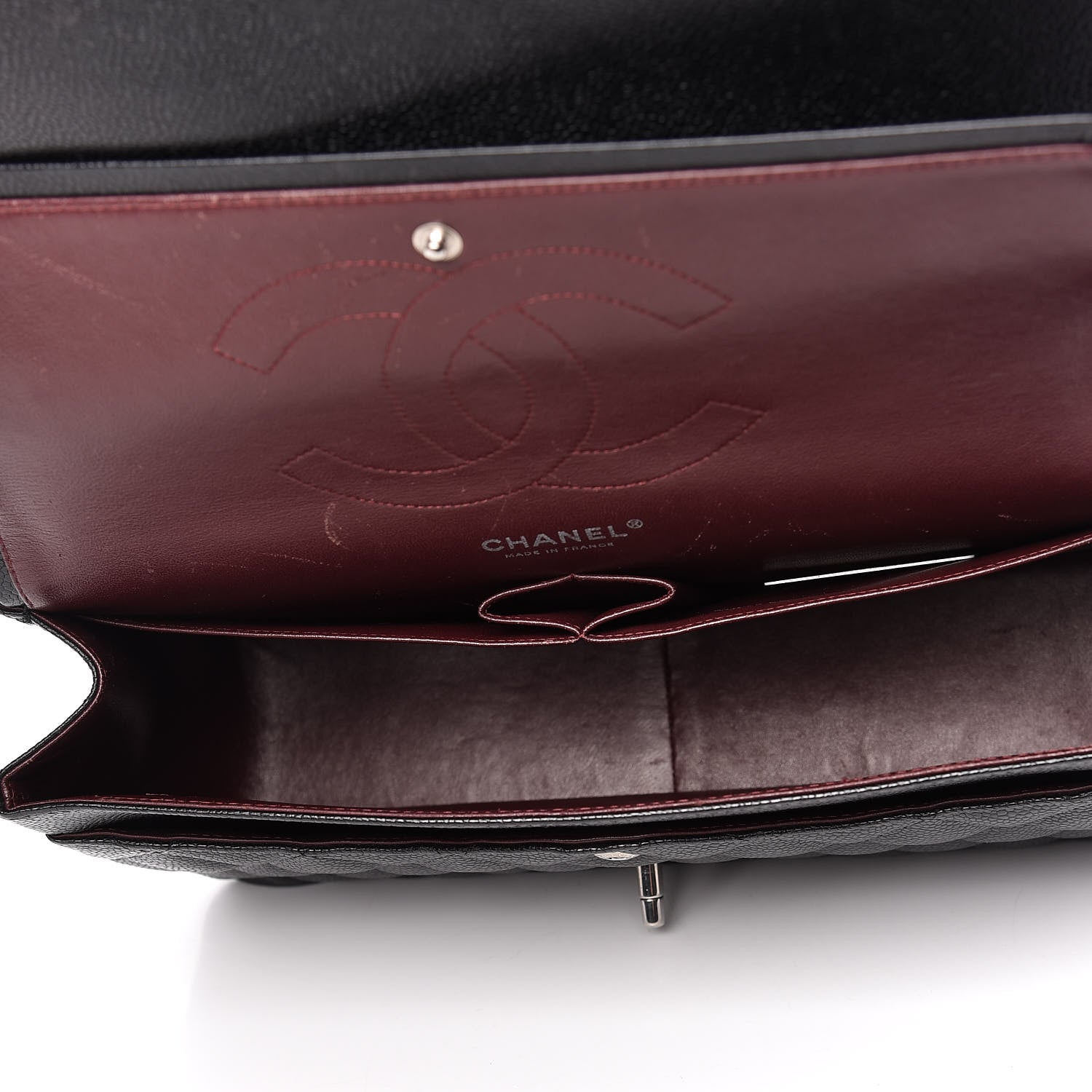 Chanel Caviar Quilted Jumbo Double Flap Black 7 of 18