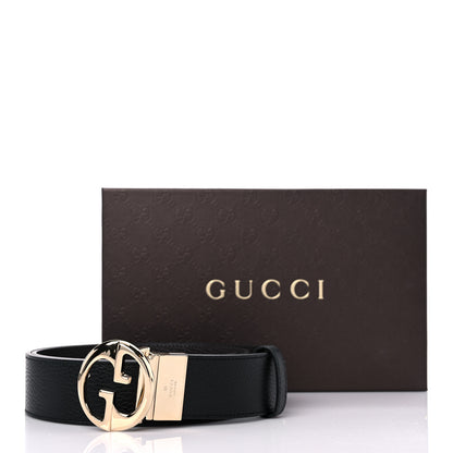 Gucci Dollar Calfskin 1973 Reversible Belt 95 38 Black Testa di Moro 6 of 6