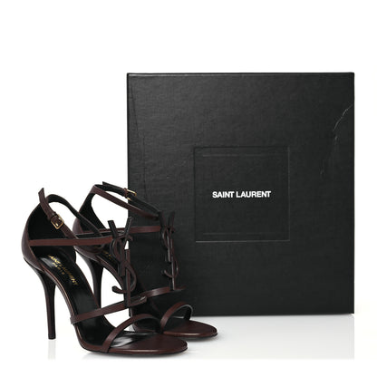 Saint Laurent Calfskin Cassandra 100 Sandals 37 Moro 13 of 13