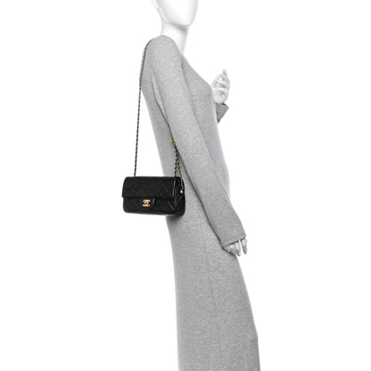 Chanel Lambskin Quilted Mini Rectangular Pearl Crush Flap Black 2 of 10