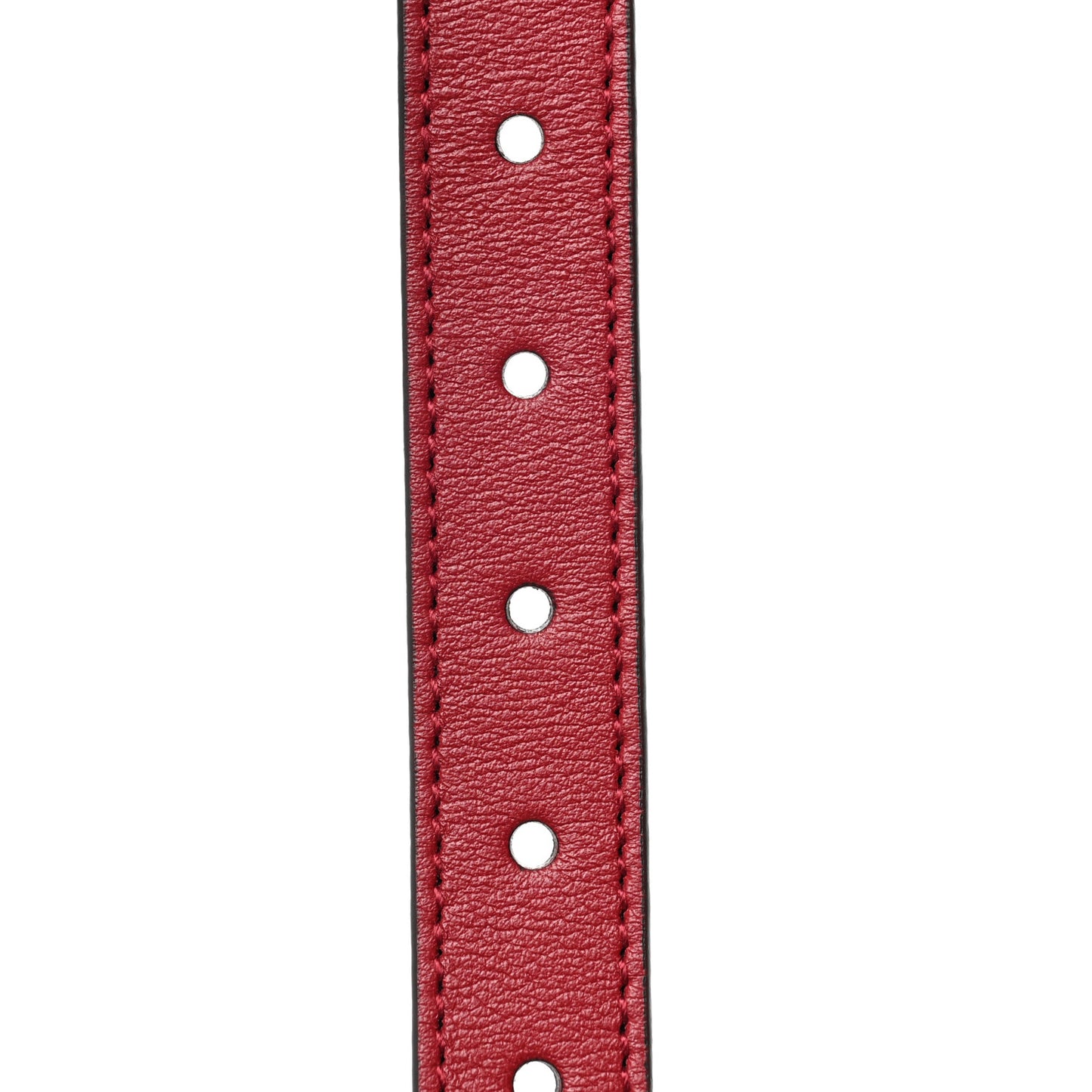Calfskin Interlocking G Childrens Belt L Red