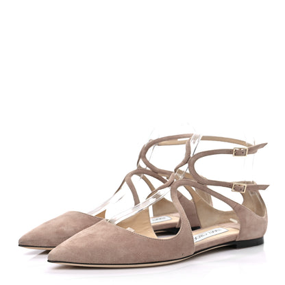 Jimmy Choo Suede Lancer Flats 39 Ballet Pink 3 of 8