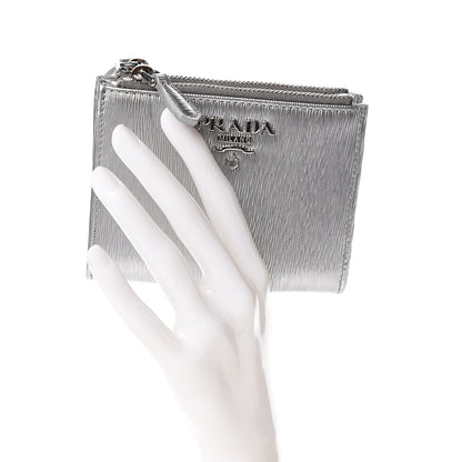Prada Vitello Move Zip Coin Case Wallet Cromo 2 of 7