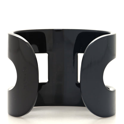 Hermes Lacquered Wood Ano Cuff PM Navy Bleu Dark Purple 3 of 5