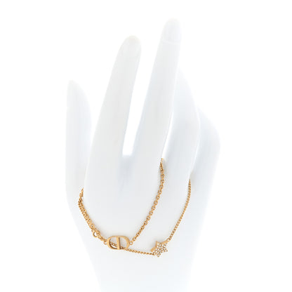 Christian Dior Metal Crystal Petit CD Double Bracelet Gold 2 of 4
