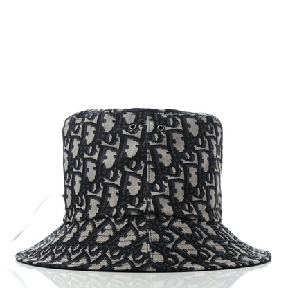 Christian Dior Oblique Reversible Teddy-D Brim Bucket Hat 57 Blue 9 of 13