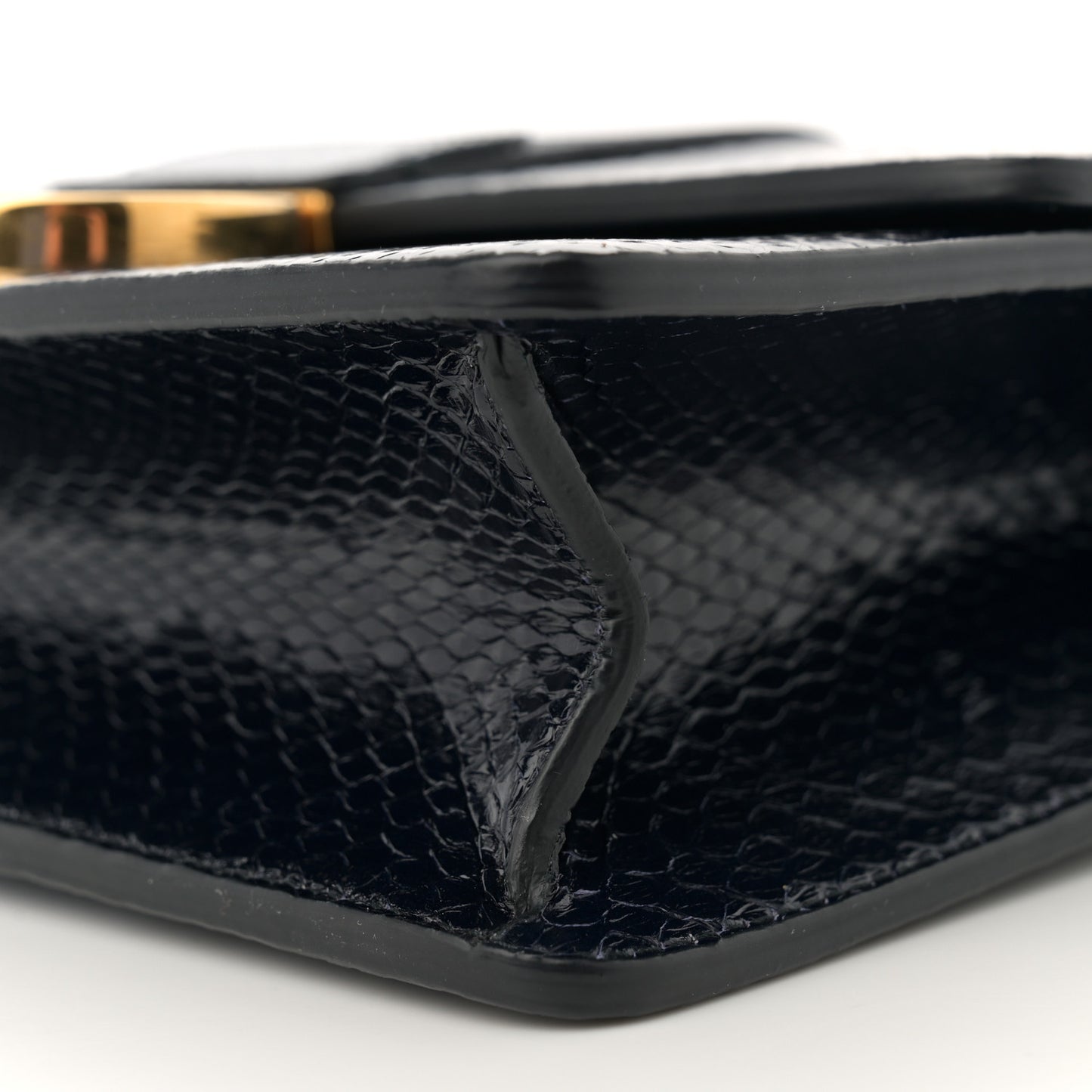 Snakeskin 30 Montaigne Flap Bag Blue