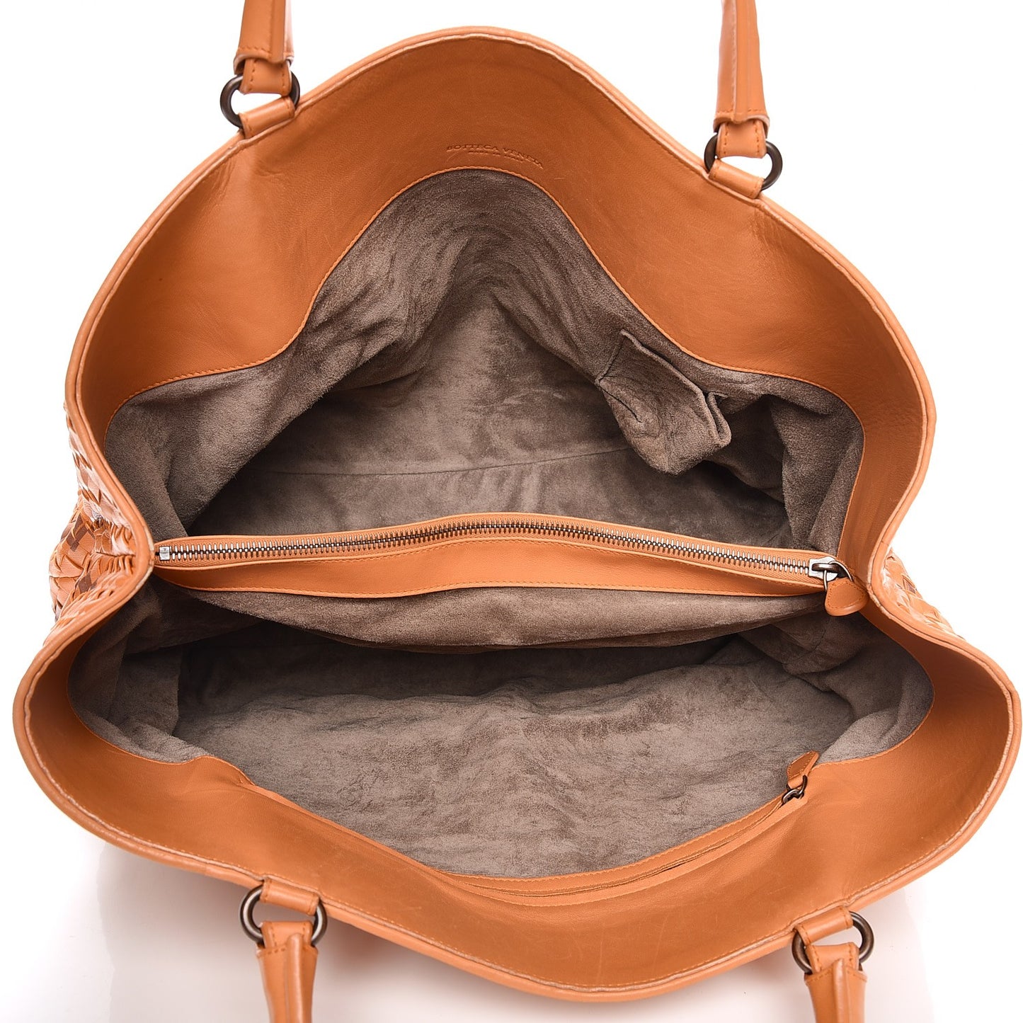 Nappa Intrecciato Large Tote Orange