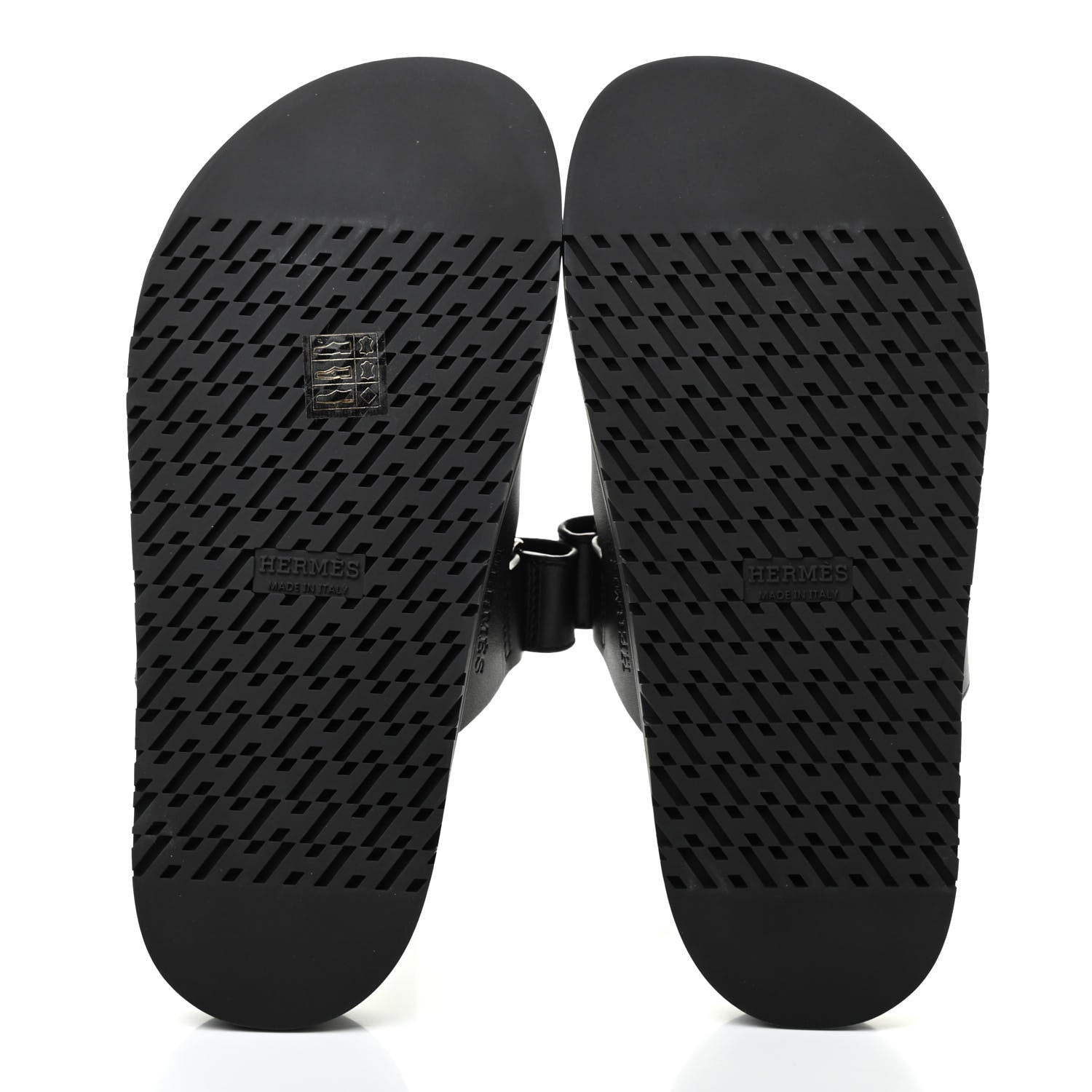 Hermes Calfskin Womens Chypre Sandals 37 Black 5 of 8