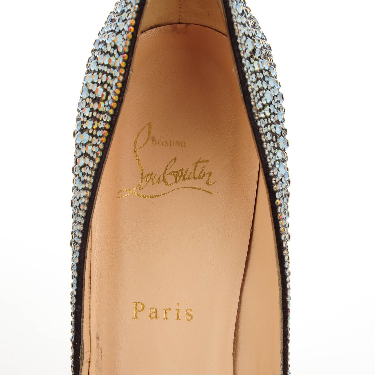 Christian Louboutin Nappa Strass Pigalle 120 Pumps 38 Vulcano 7 of 9