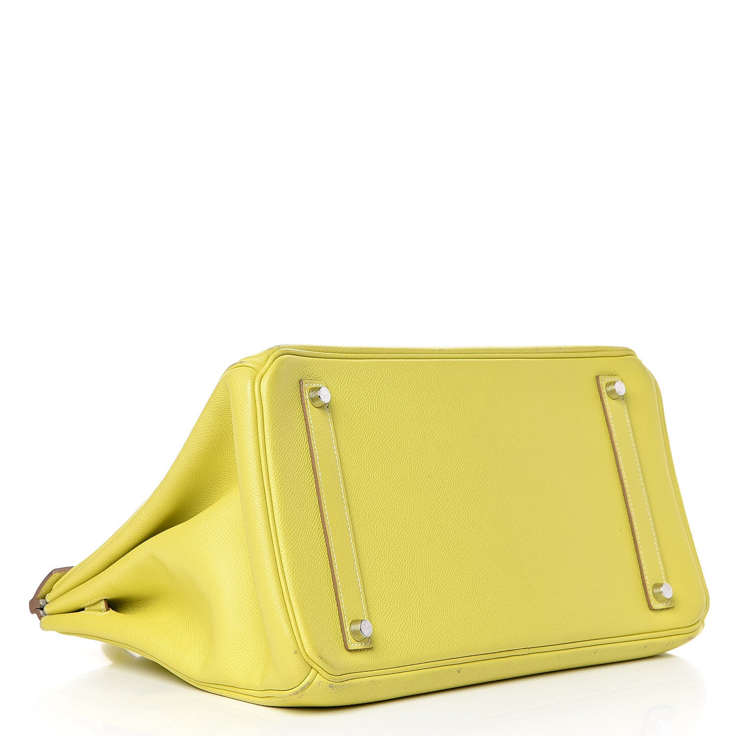 Hermes Epsom Candy Birkin 35 Lime Gris Perle 5 of 33