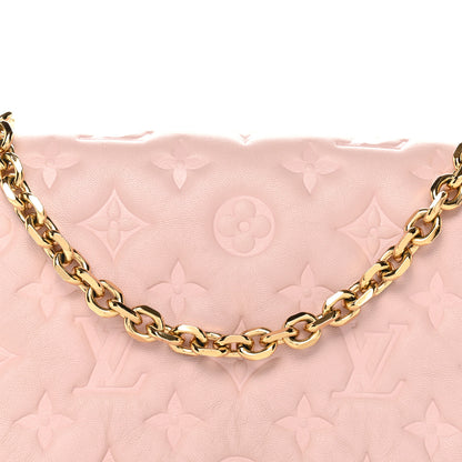 Louis Vuitton Lambskin Embossed Monogram Pochette Coussin Rose 7 of 10