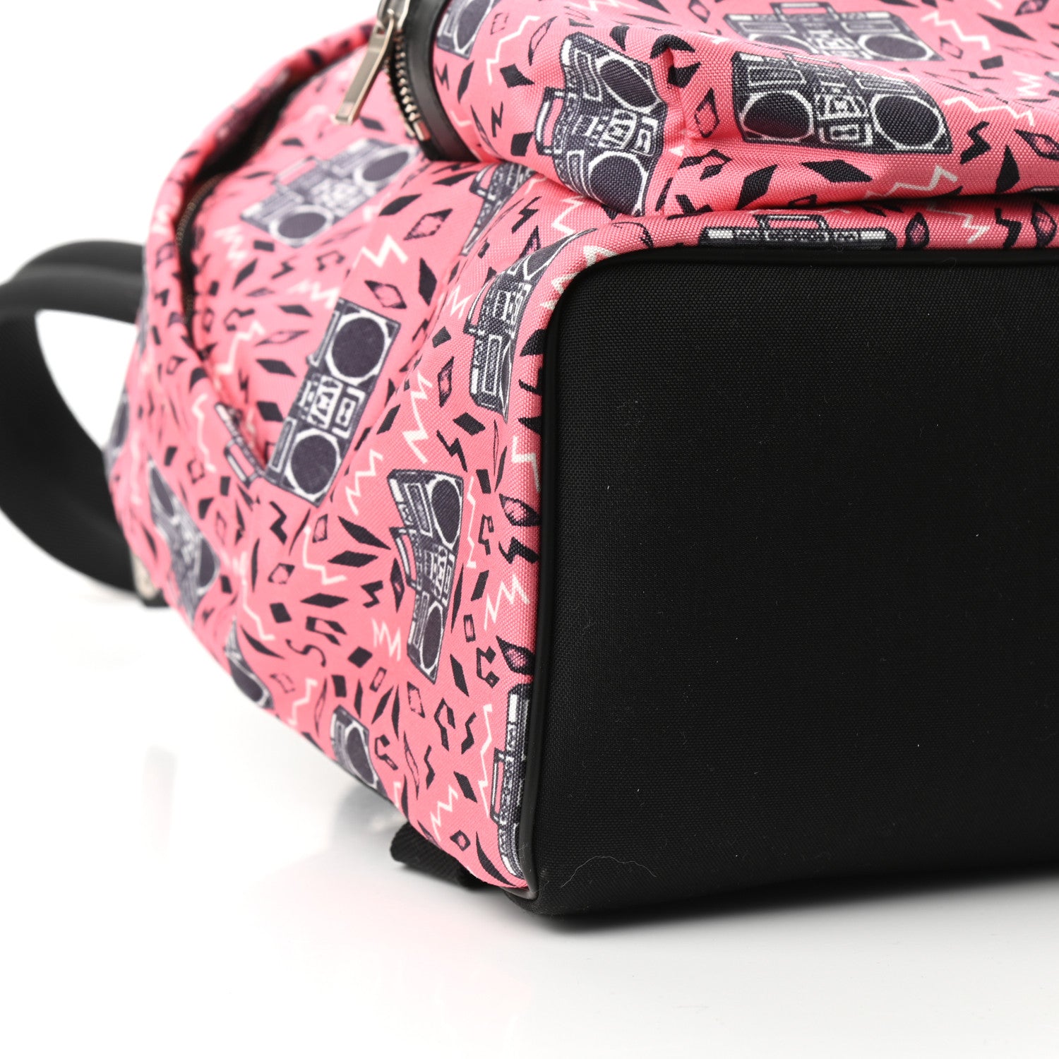 Saint Laurent Canvas Radio Print City Backpack Pink 7 of 8