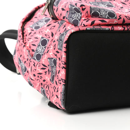 Saint Laurent Canvas Radio Print City Backpack Pink 7 of 8