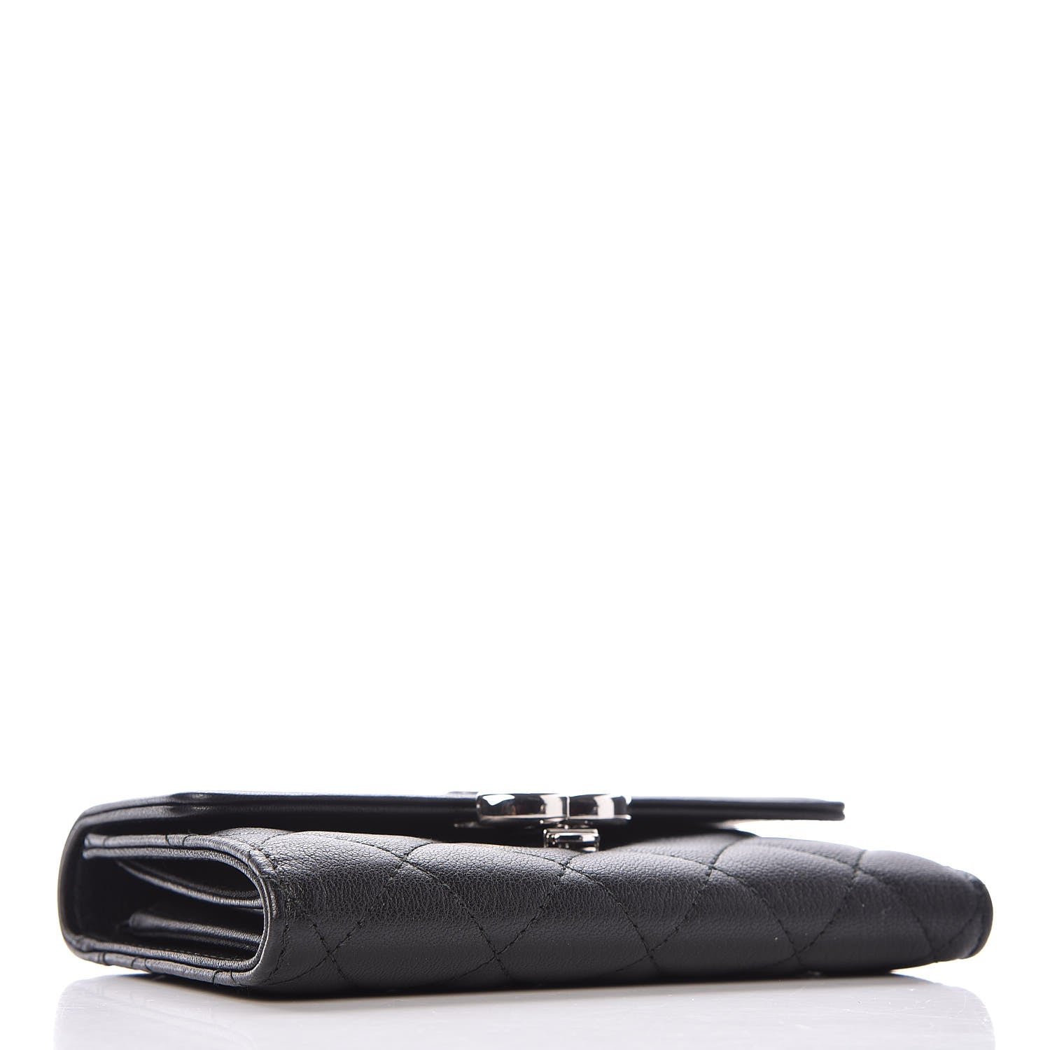 Chanel Lambskin Quilted CC Box Flap Wallet Black 4 of 8