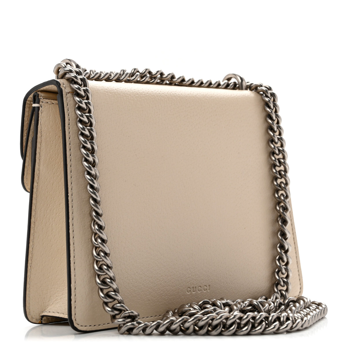Gucci Textured Calfskin Crystal Mini Dionysus Shoulder Bag Mystic White 3 of 14