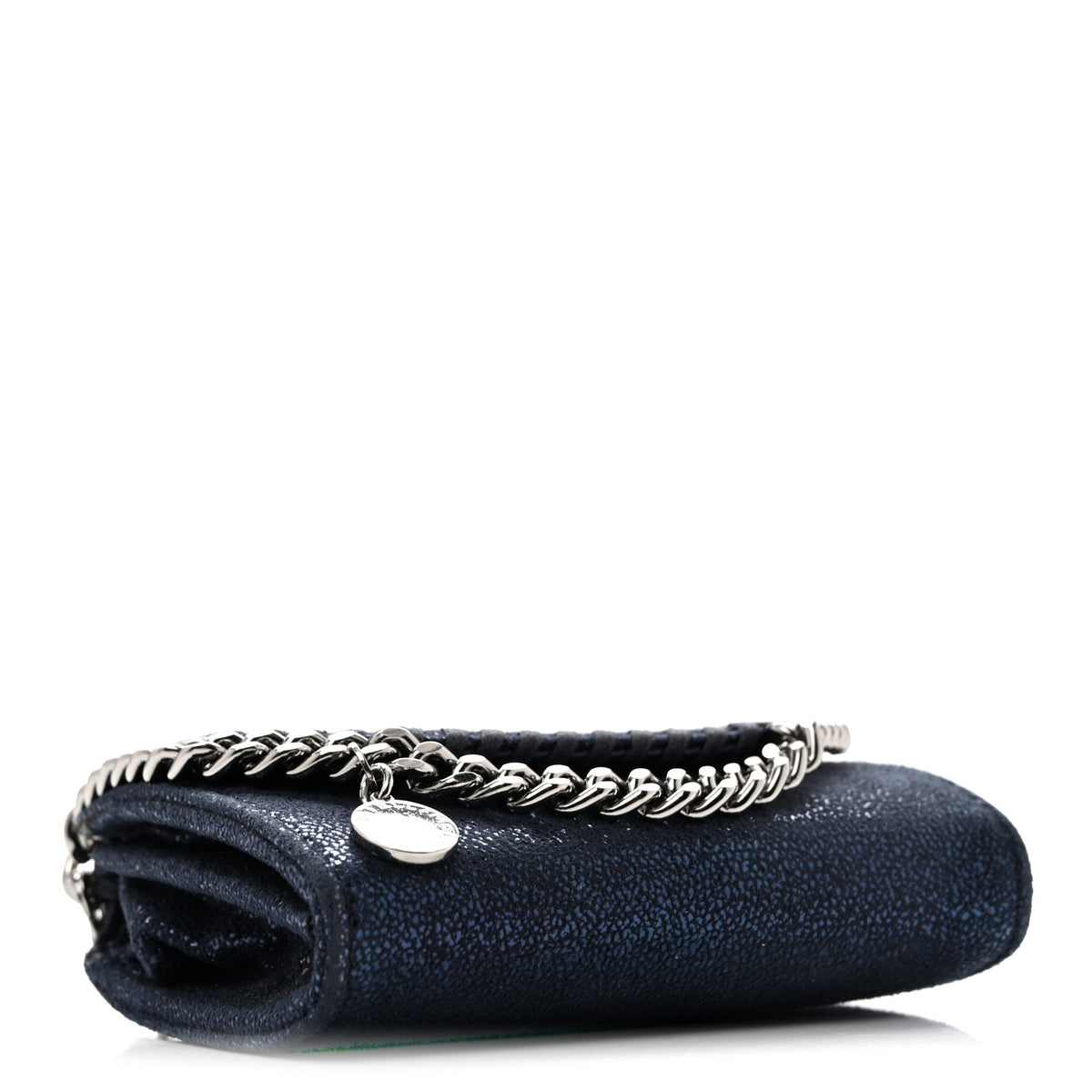 Stella McCartney Metallic Shaggy Deer Falabella Small Wallet on Chain Ink 4 of 11