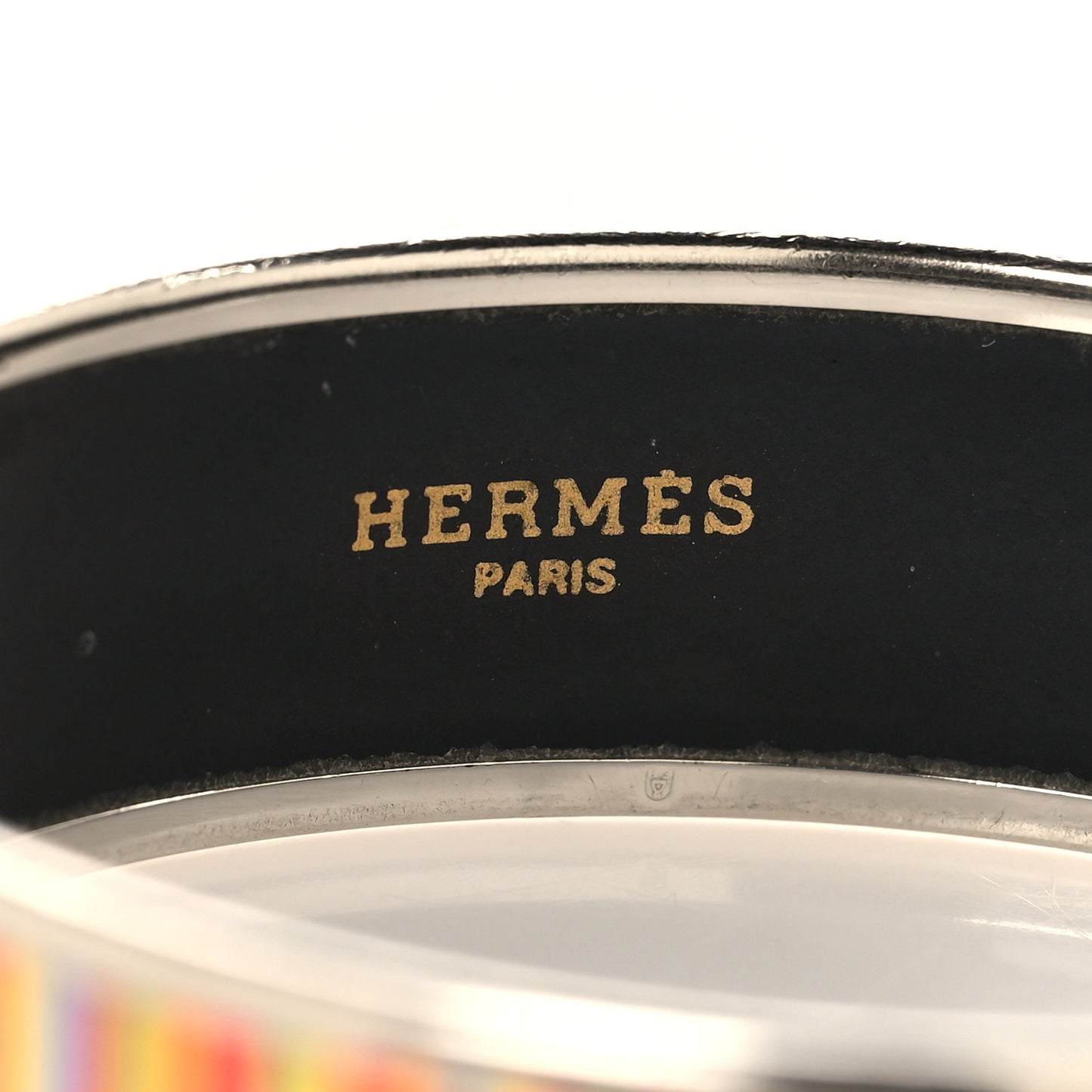 Enamel Printed Stripes Wide Bracelet 65