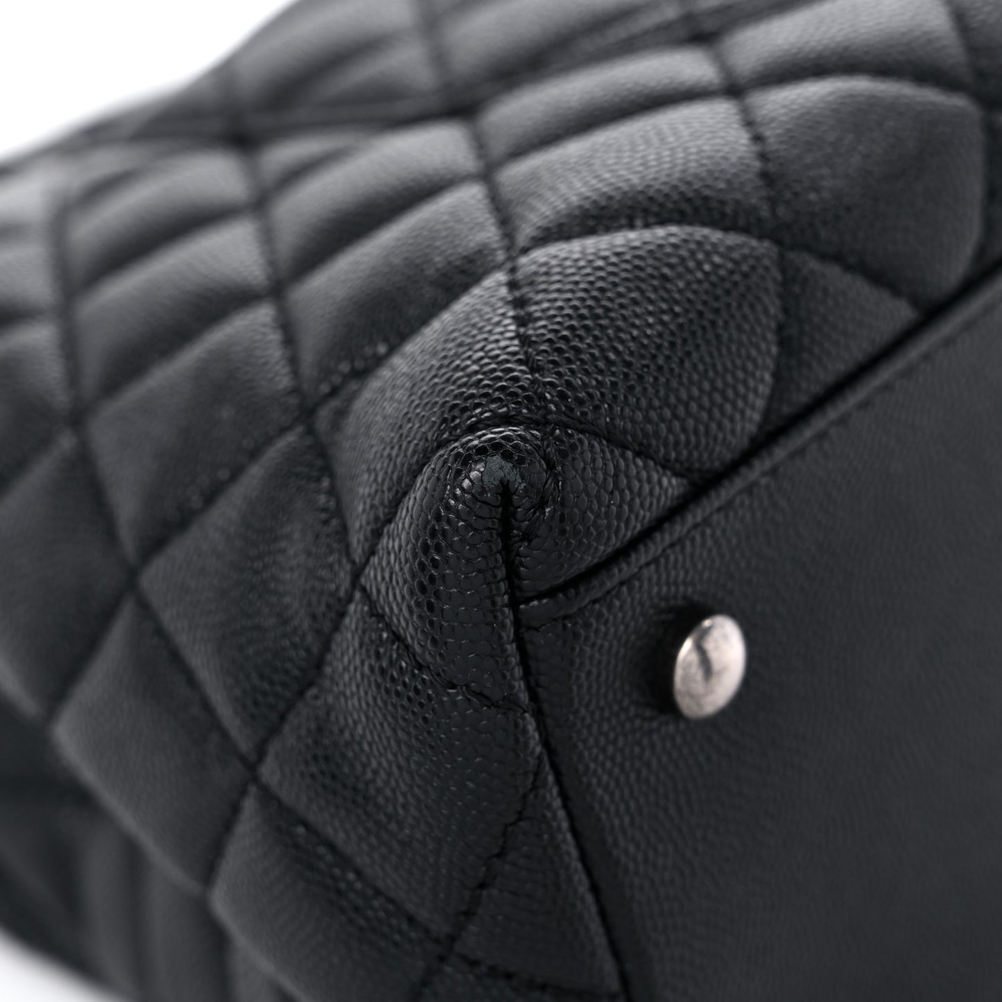 Caviar Quilted Small Coco Handle Flap Black