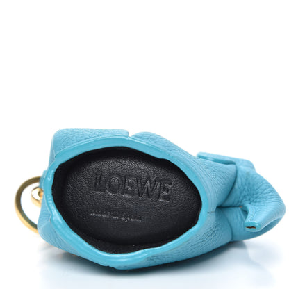 Loewe Calfskin Elephant Coin Purse Bag Charm Key Holder Blue 3 of 3