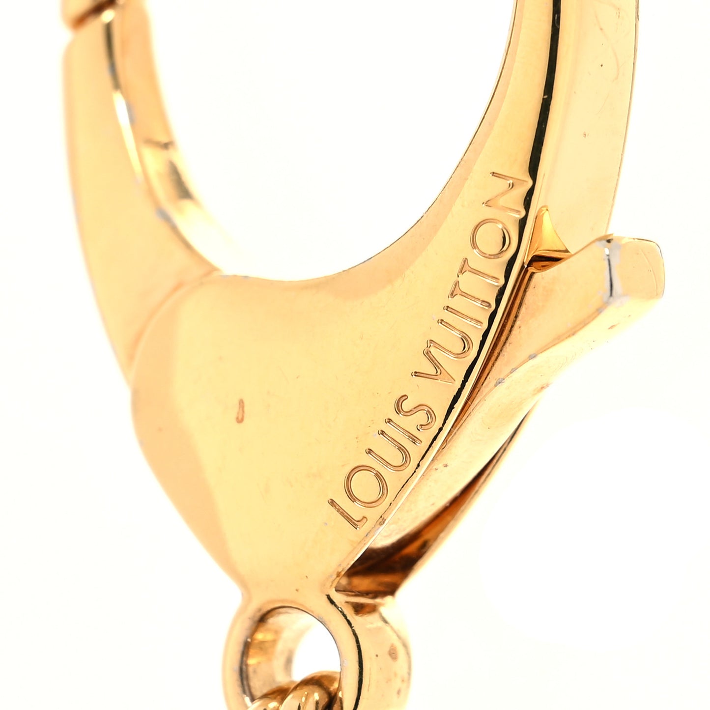 Metal Enamel Fleur De Monogram Bag Charm Dore