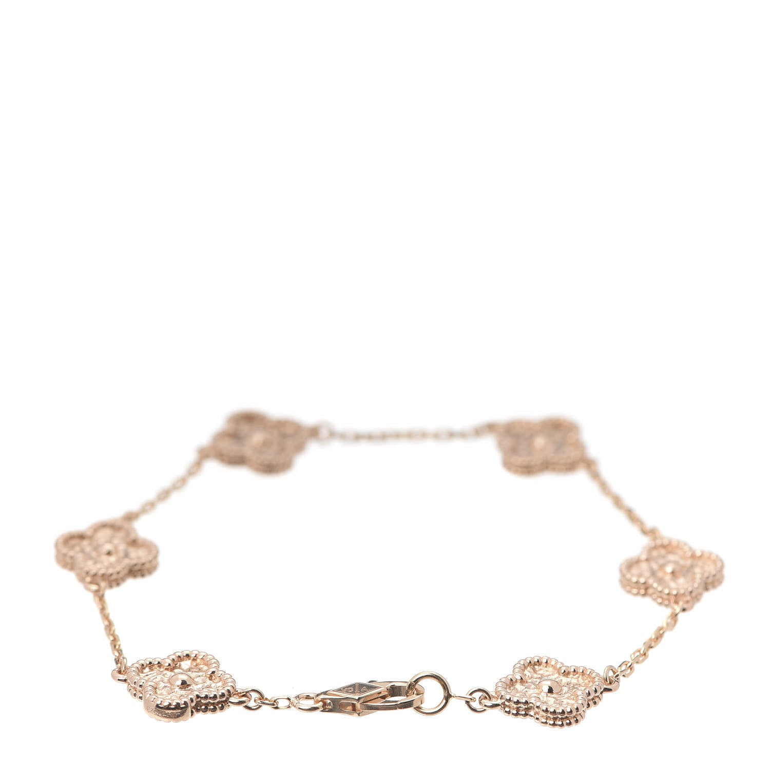Van Cleef & Arpels 18K Rose Gold 6 Motifs Sweet Alhambra Bracelet 3 of 6