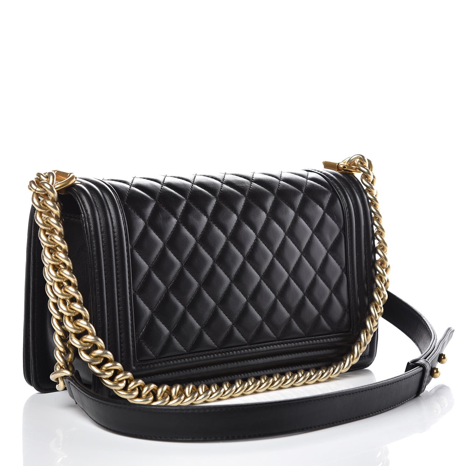 Chanel Lambskin Quilted Medium Boy Flap Black 3 of 13