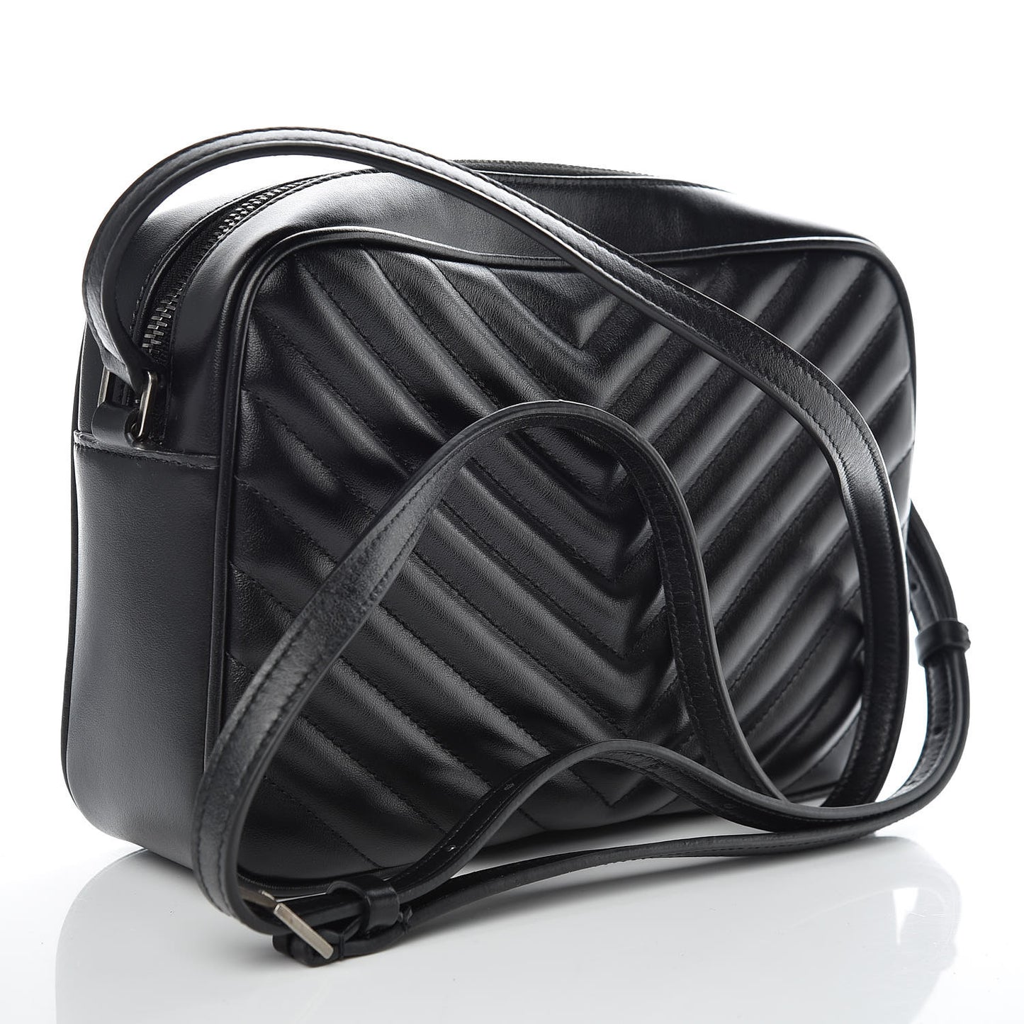 Calfskin Matelasse Monogram Lou Camera Bag Black