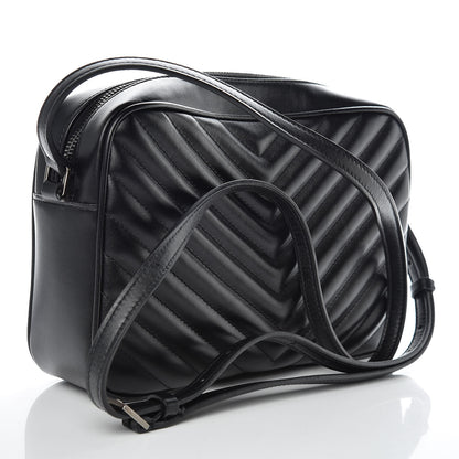 Saint Laurent Calfskin Matelasse Monogram Lou Camera Bag Black 3 of 9