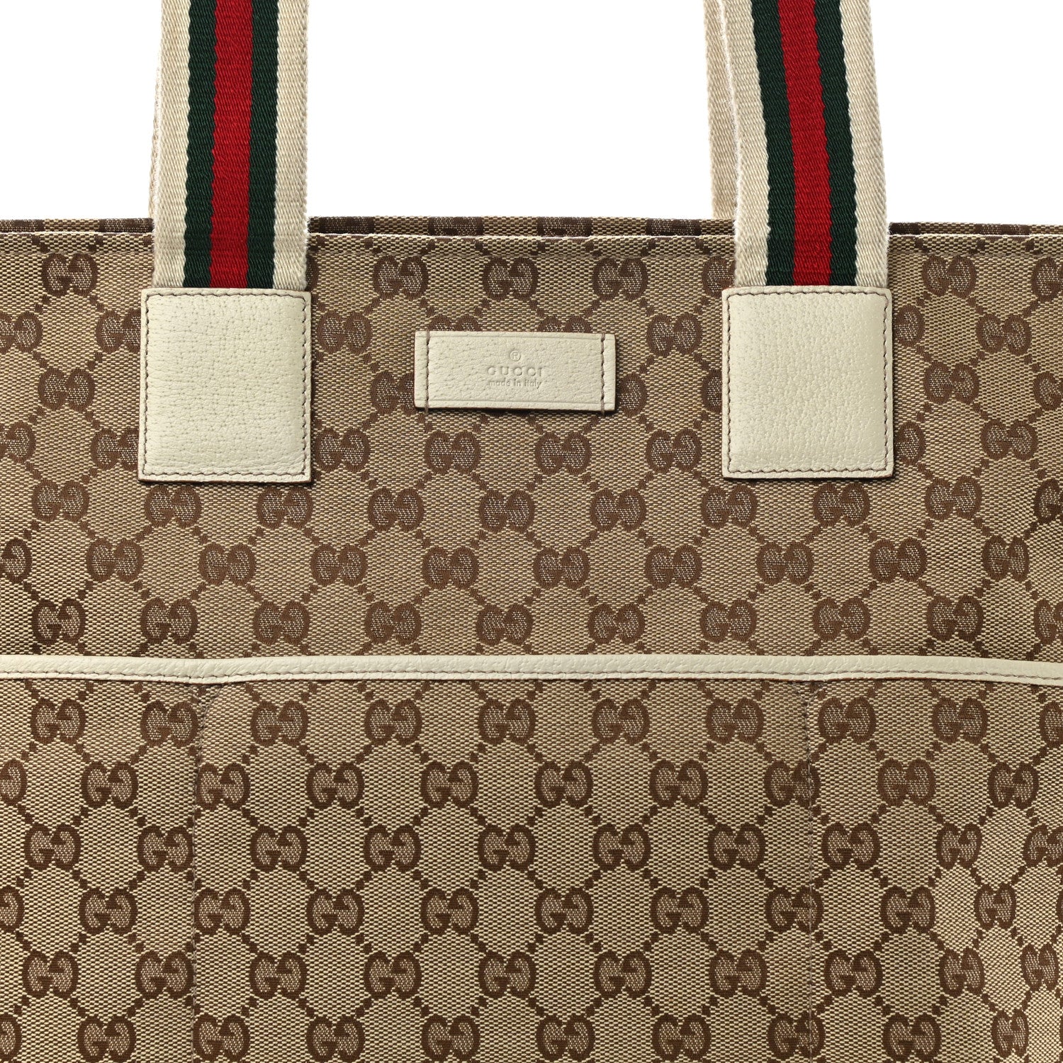 Gucci Monogram Web Large Diaper Tote Off White 7 of 9